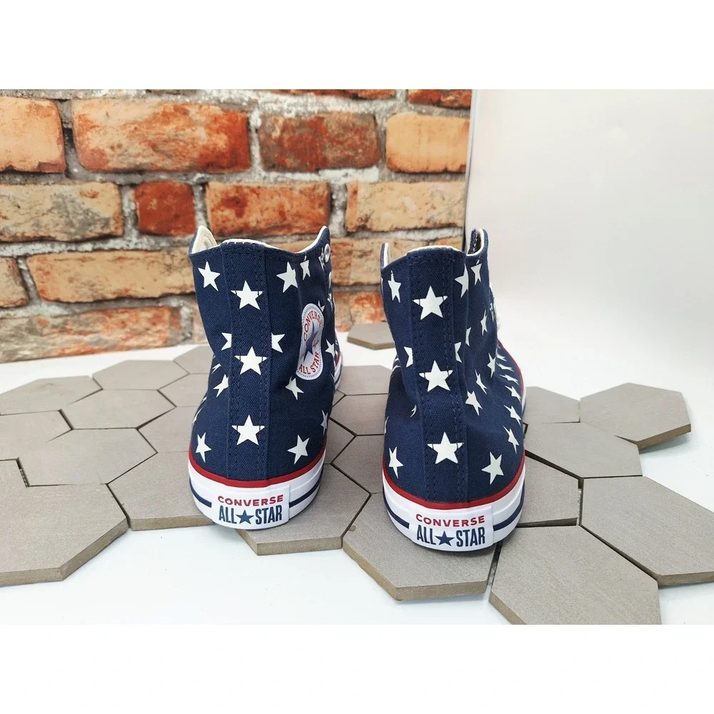 Converse Chuck Taylor All Star Hi Navy Stars Mens 8.5 USA Red White Blue A15503F
